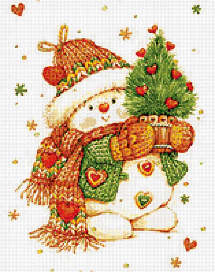 Снеговик - новый год, снеговик - предпросмотр