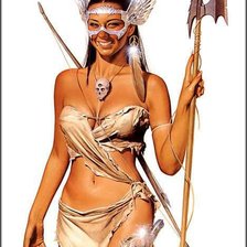 Схема вышивки «воительница»