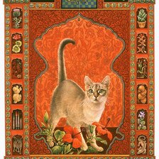 Схема вышивки «Серия "Знаки зодиака. Кошки. Скорпион"»