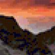 Предпросмотр схемы вышивки «закат в горах» (№110119)