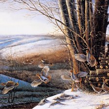 Схема вышивки «зима»