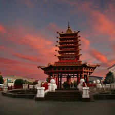 Схема вышивки «Пылающее небо Элисты»