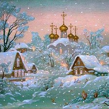 Схема вышивки «Снегопад»