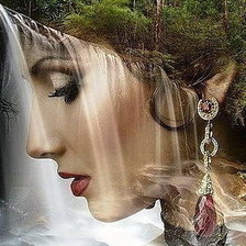 Схема вышивки «леди водопад»