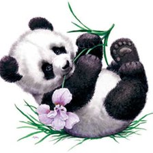 Схема вышивки «Панда»