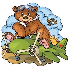 Схема вышивки «Мишка-пилот»