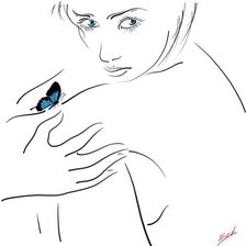 Схема вышивки «леди»