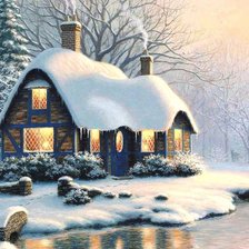 Схема вышивки «зима»