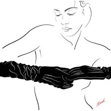 Схема вышивки «Девушка»