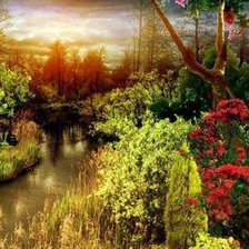 Схема вышивки «Пейзаж»