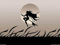 Схема вышивки «ведьмочка на метле»