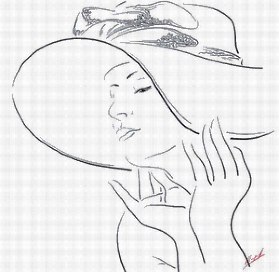 Серия "Графика жизни. Она" - девушка - предпросмотр