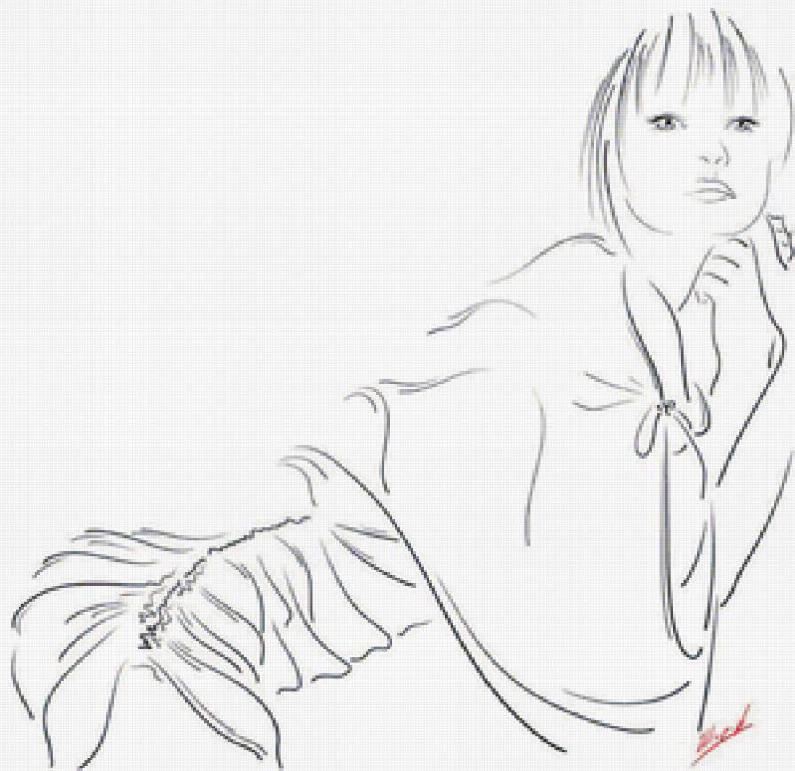 Серия "Графика жизни. Она" - девушка - предпросмотр