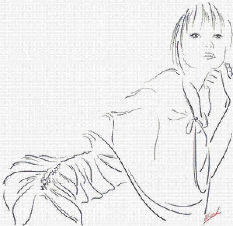 Серия "Графика жизни. Она" - девушка - предпросмотр