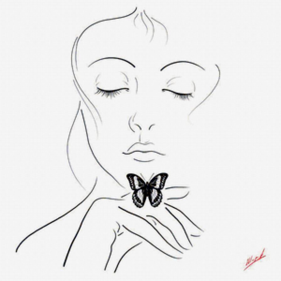 Серия "Графика жизни. Она" - девушка - предпросмотр