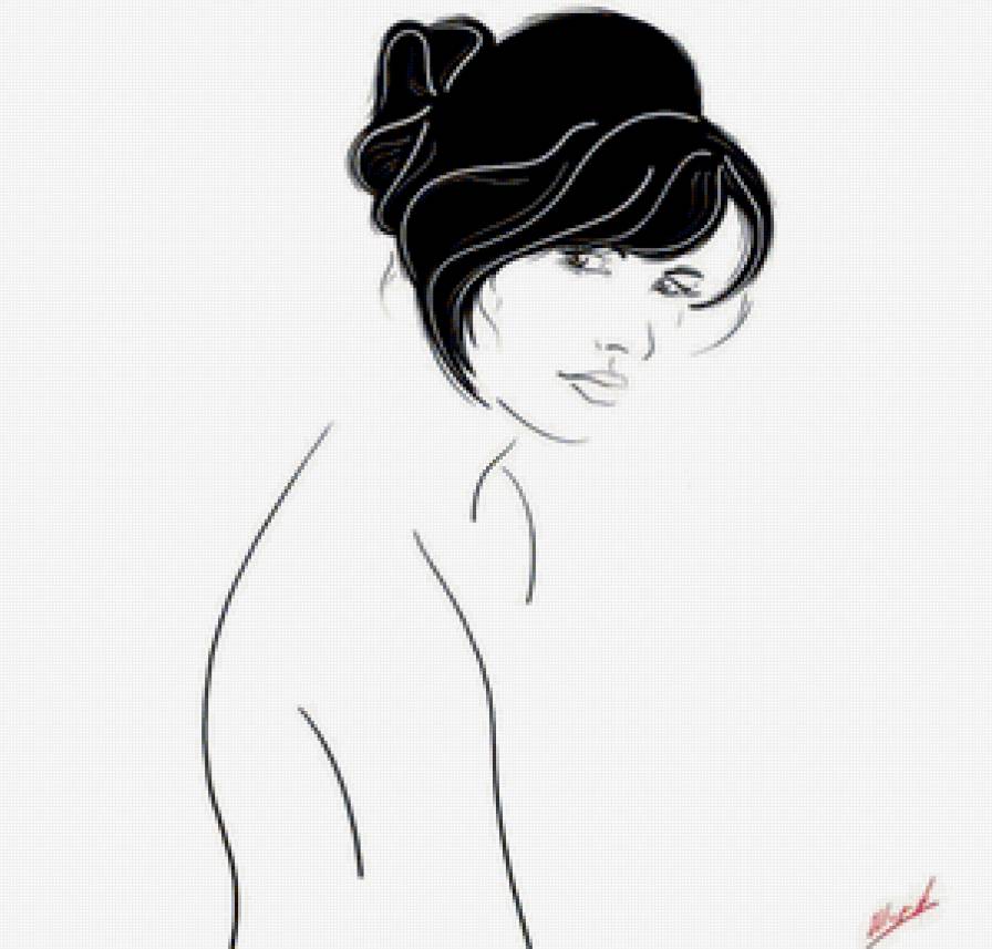 Серия "Графика жизни. Она" - девушка - предпросмотр