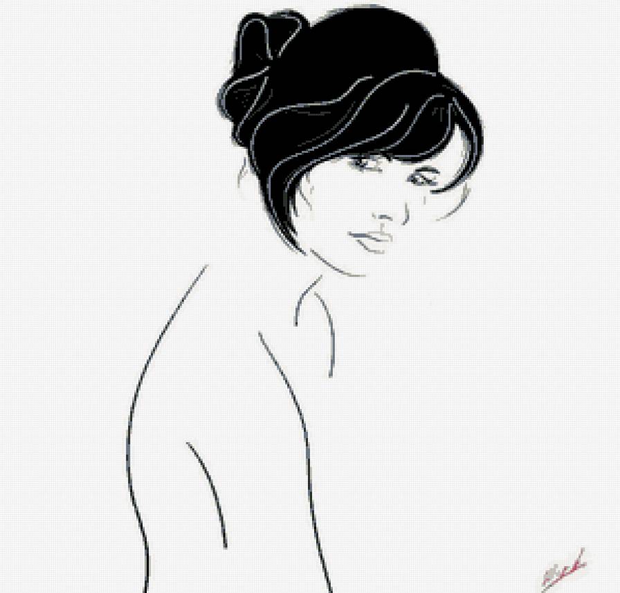 Серия "Графика жизни. Она" - девушка - предпросмотр