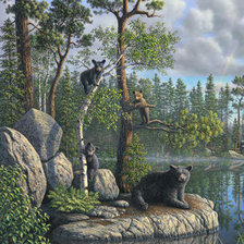 Схема вышивки «медведи 2\3»