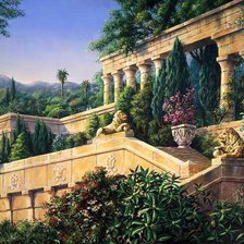 Схема вышивки «пейзаж»