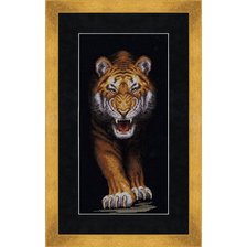 Схема вышивки «тигрица»