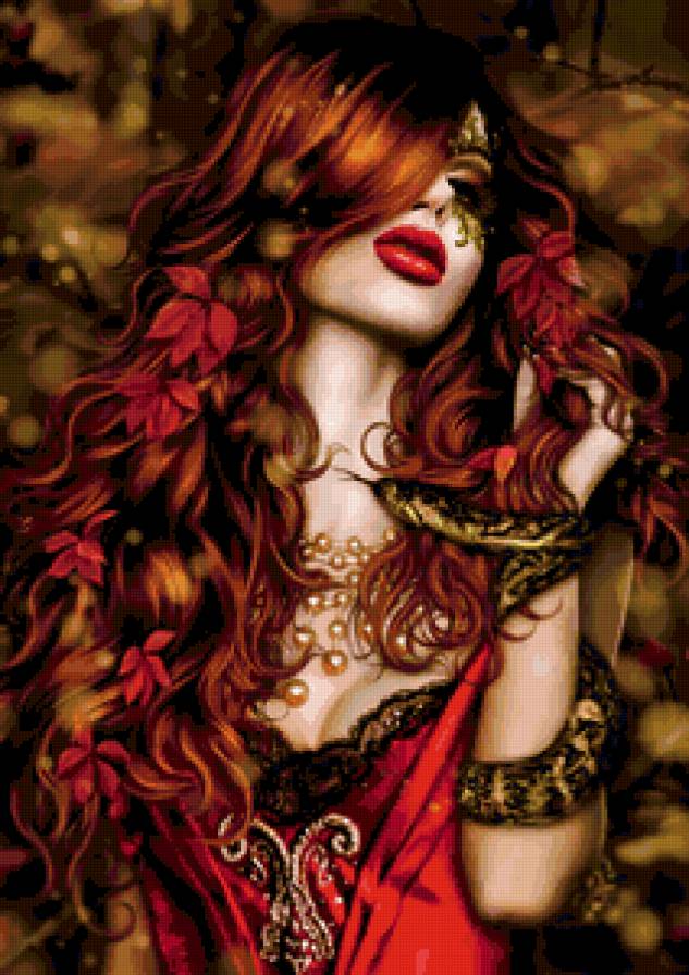 Загадка женской красоты - портрет, красота женщины, картина, девушка - предпросмотр