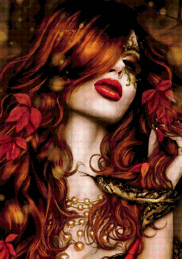 Загадка женской красоты. Фрагмент - девушка, красота женщины, картина, портрет - предпросмотр