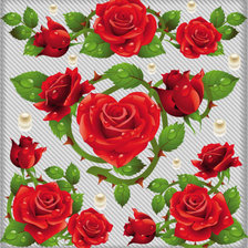 Схема вышивки «роза»