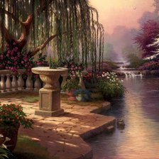 Схема вышивки «райский уголок»