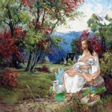 Схема вышивки «Иисус»