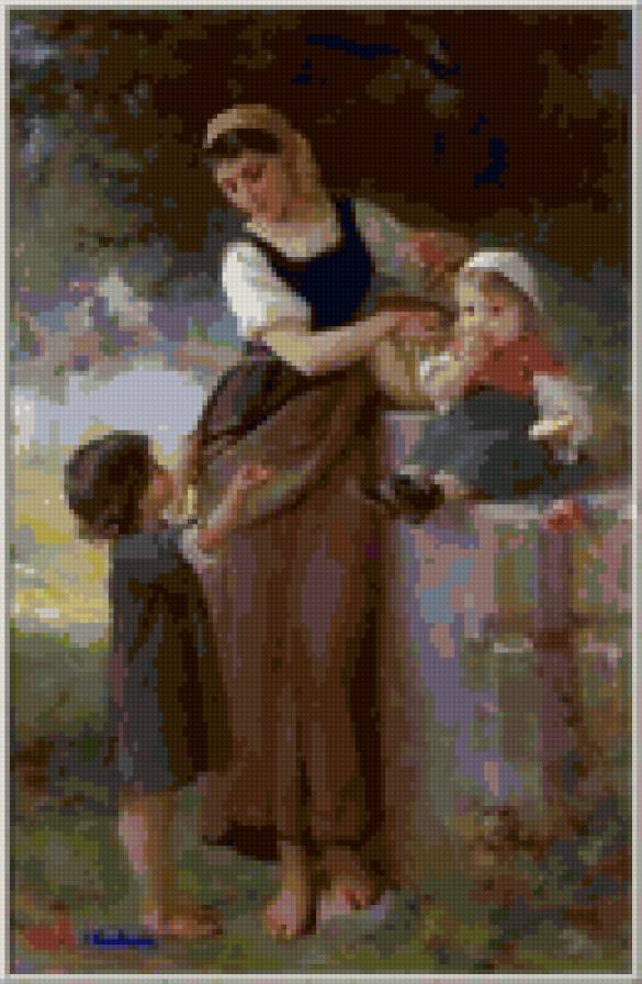 семья - дети, ретро - предпросмотр