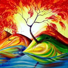 Схема вышивки «Холмы»