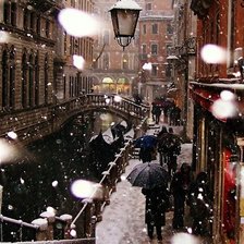 Схема вышивки «Зимний город»