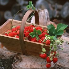 Схема вышивки «Земляника в корзине»