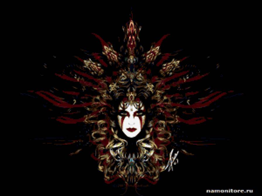 на черном фоне - маска - предпросмотр