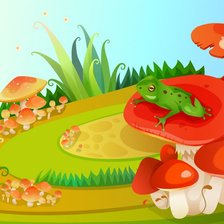 Схема вышивки «Лягушка»