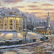 Схема вышивки «Зимний пейзаж»