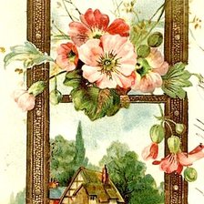 Схема вышивки «Пейзажная буква»