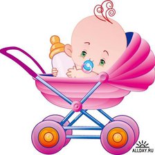 Схема вышивки «Младенец в коляске»