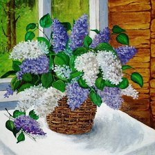 Схема вышивки «Букет сирени»