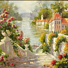 Схема вышивки «лестница»