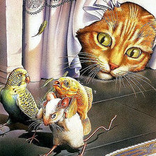 Схема вышивки «котик»