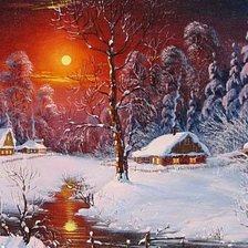 Схема вышивки «Красная ночь»