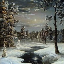 Схема вышивки «Зимняя ночь»