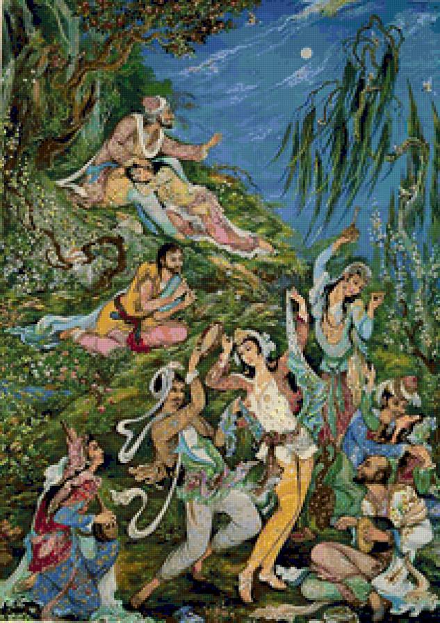 1001 night - птица, женщины, фентази, фентези, арабские искусства, природа - предпросмотр