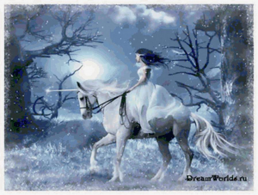 единорог и фея - единорог, животные, любовь. - предпросмотр