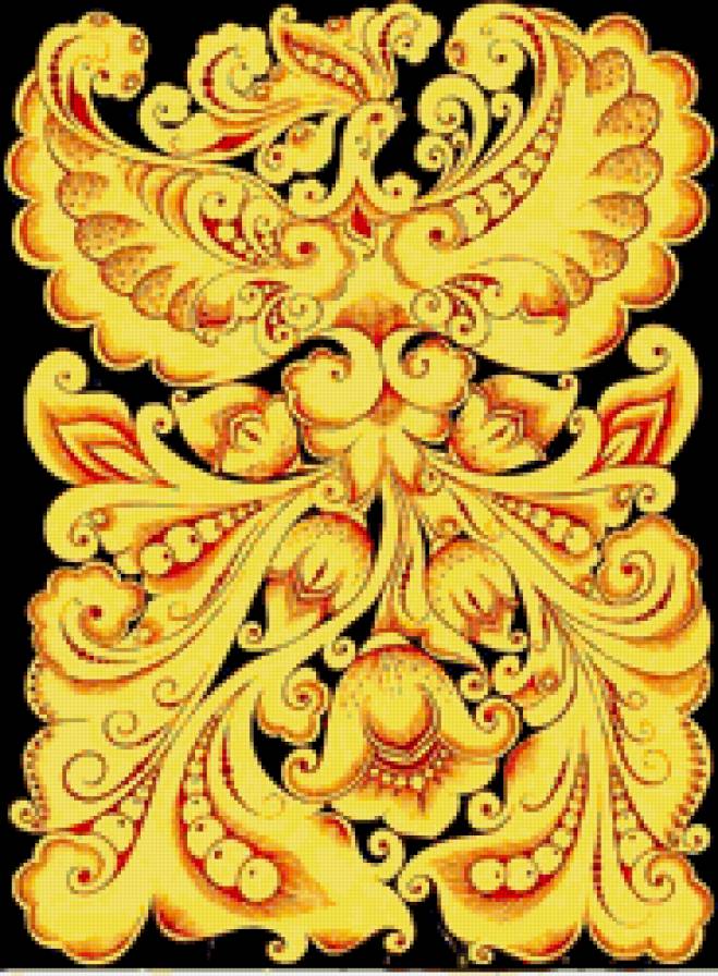 Жар-птица - роспись, декор, хохлома, панно - предпросмотр