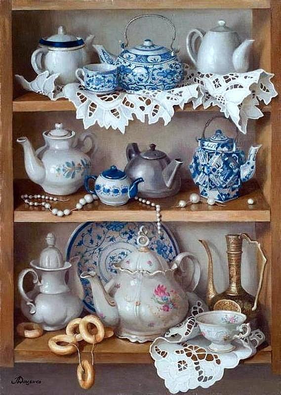 Натюрморт - гжель - натюрморт - оригинал