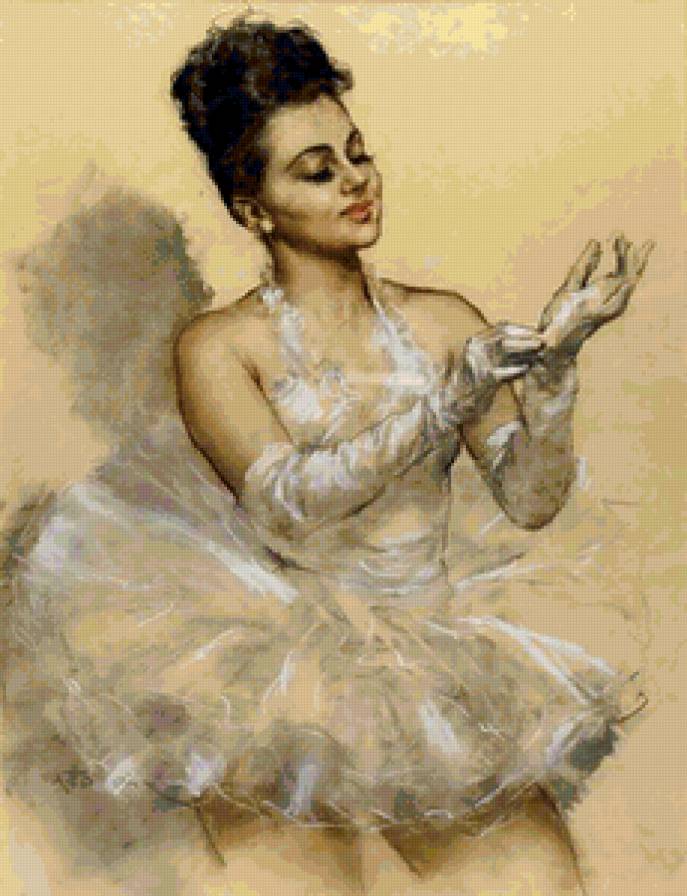 Балерина "Мулен Руж" - девушка - предпросмотр