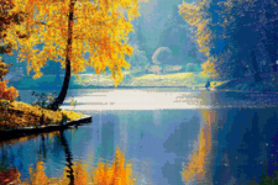 природа - вода, пейзаж, времена года, пруд, осень, листья, озеро, природа - предпросмотр