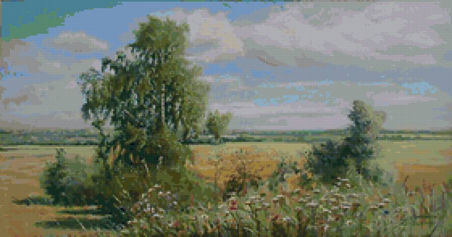 русское поле - лето, пейзаж - предпросмотр